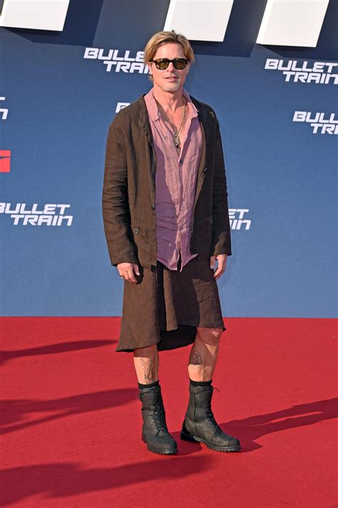 Brad Pitt Just Wore a Skirt on the Red Carpet—See the Photos | Who What ...