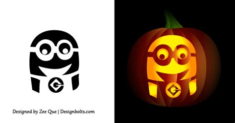 Minion pumpkin jack o lantern stencils carving pattern templates ...