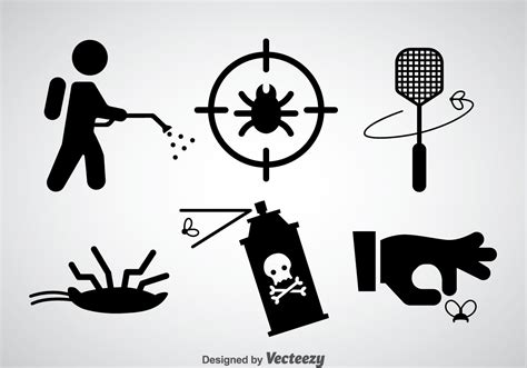 Pest Control Black Icons Vector 105039 Vector Art at Vecteezy