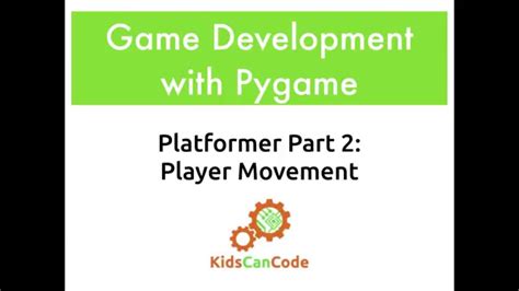 Pygame Platformer Part 2: Player Movement - YouTube