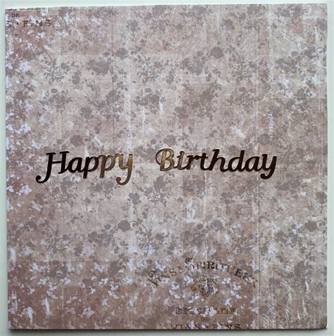 Happy birthday Rustic card | Etsy