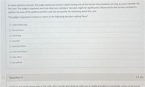 Solved In a jury selection process, the judge expressed | Chegg.com