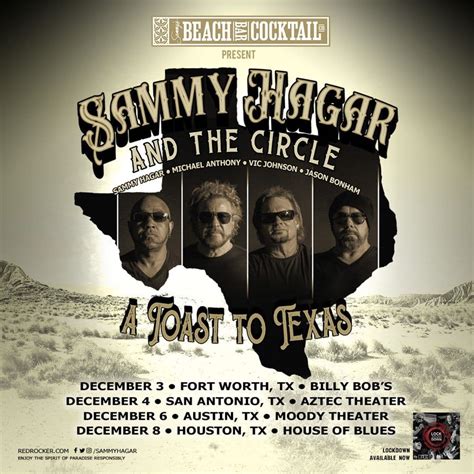 Sammy Hagar & The Circle Heading Playing Four-City "A Toast To Texas ...