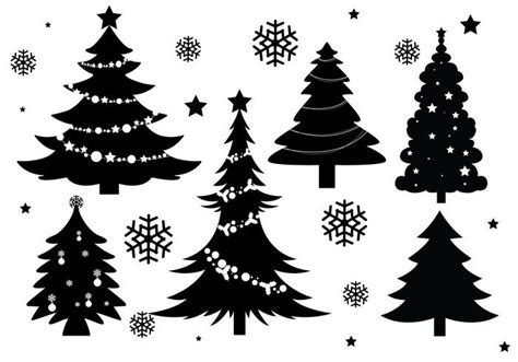 Christmas Tree Silhouette Vectors 98956 Vector Art at Vecteezy