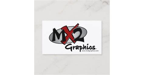 MX2 Graphics Company Logo Business Card | Zazzle