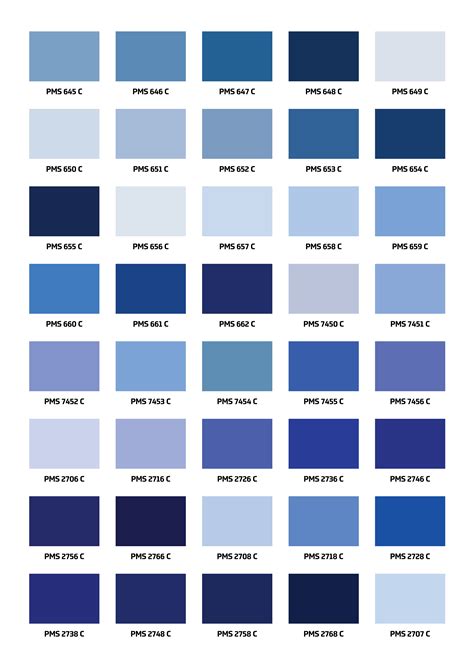 Pms Color Chart Blue