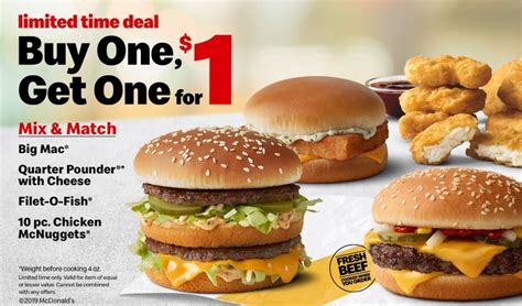 McDonald's Introduces New Buy One, Get One For $1 Deal - The Fast Food Post