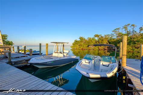 Boat at Dock Gilberts Resort Key Largo Florida Keys | Royal Stock Photo