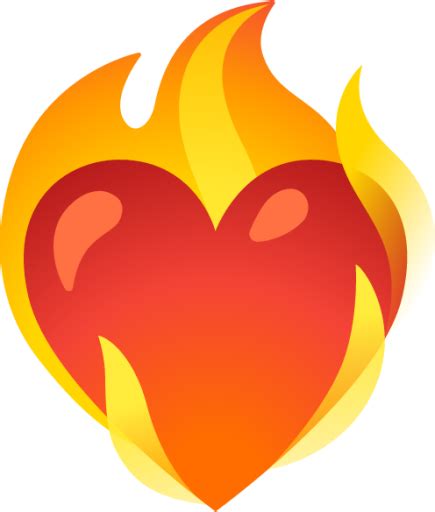 "heart on fire" Emoji - Download for free – Iconduck