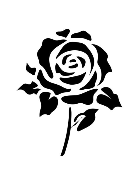 Printable Rose Stencil