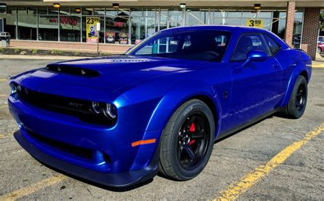 2018 Dodge Challenger DEMON Blue | Dodge muscle cars, Dodge, Dodge ...