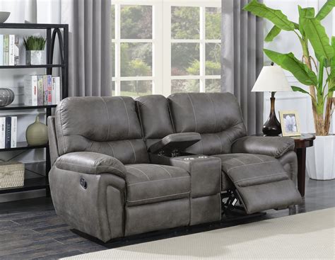 NOAH GREY RUSTIC MOTION RECLINER LOVESEAT - Barter Post