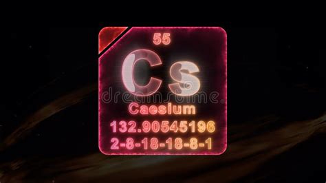 Modern Periodic Table Element Caesium Stock Illustration - Illustration ...