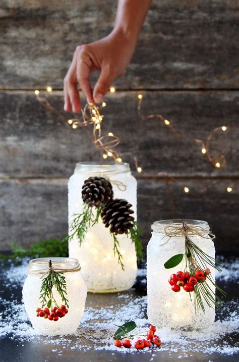 5 Minute DIY Snow Frosted Mason Jar Decorations {Magical!} - A Piece Of ...