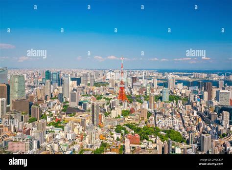 Tokyo skyline with Tokyo Tower in Japan Stock Photo - Alamy