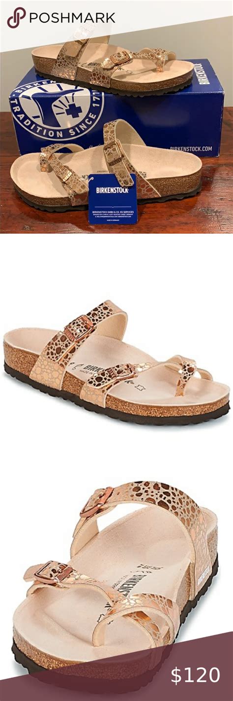 BIRKENSTOCK MAYARI Metallic Stones Copper 41 in 2020 | Gold sandals, Birkenstock, Birkenstock mayari