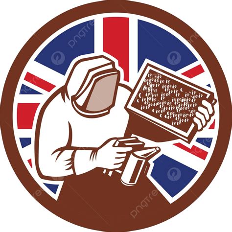 British Beekeeper Union Jack Flag Icon Banner Color Illustration Vector, Banner, Color ...