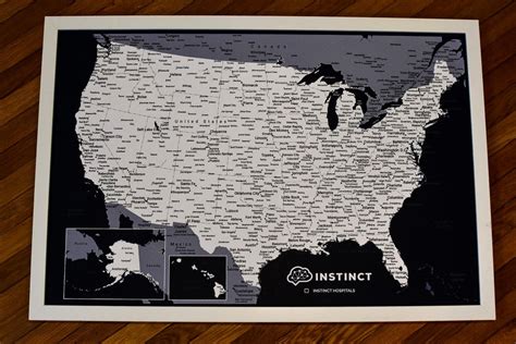 US Map With 1,000 Pins - Great Gift For Travelers! – Modern Map Art