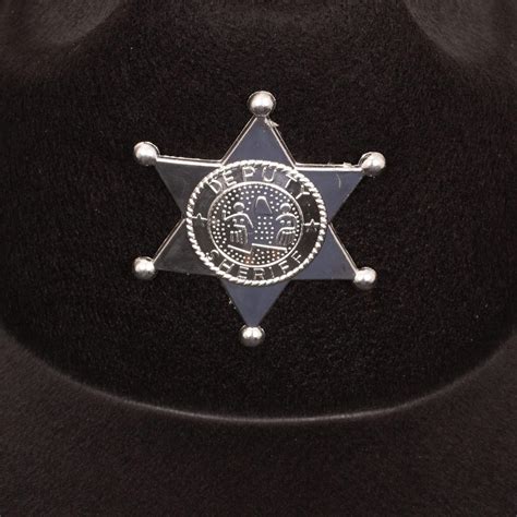 Amazon.com: Kids Black Sheriff Cowboy Hat - Sheriff Party - Police ...