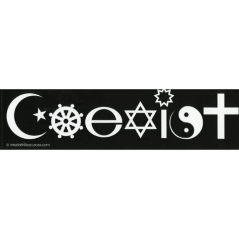 Coexist removable bumper sticker - Interfaith Resources