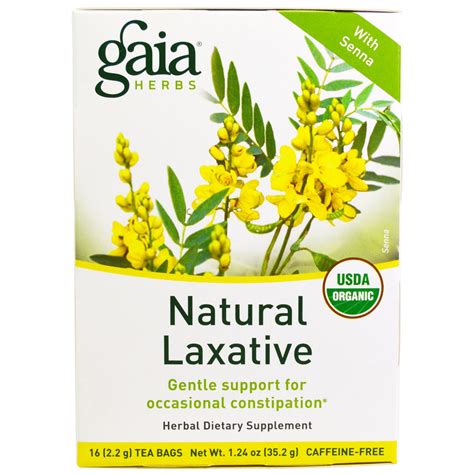 Gaia Herbs Natural Laxative Caffeine-Free 16 Tea Bags 1 24 oz 35 2 g - Walmart.com - Walmart.com