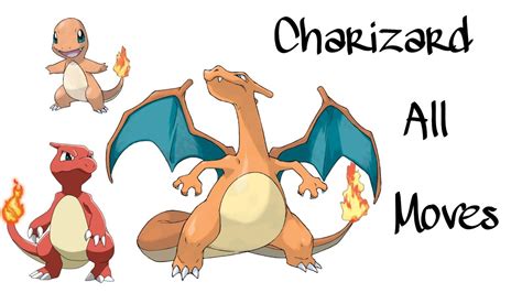 Charizard all moves, evolution, move effects - YouTube