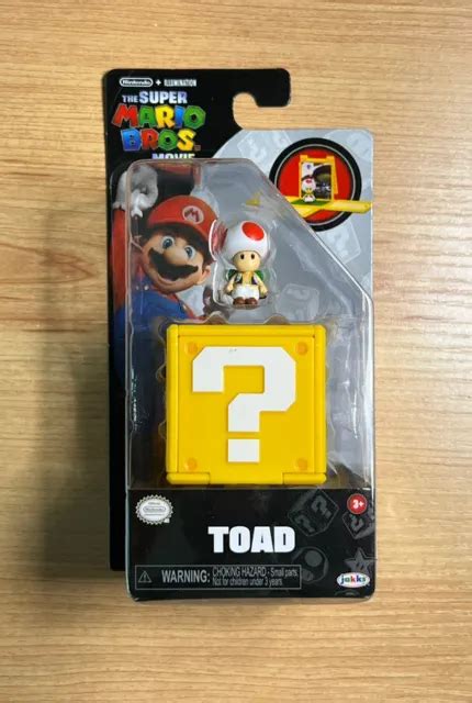 JAKKS PACIFIC SUPER Mario Bros Movie Toad 1.25 in Mini Figure w ...