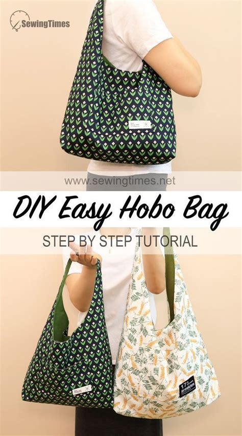 Easy Hobo Bag Tutorial 💖 DIY 2 Size Shoulder Bag Pattern Drawing | Hobo ...