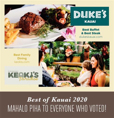 Best of Kauai 2020, Duke's Kauai