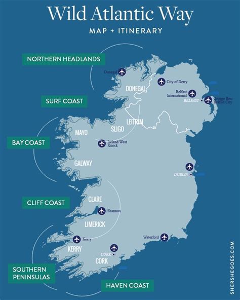 How to road trip ireland s wild atlantic way map itinerary – Artofit