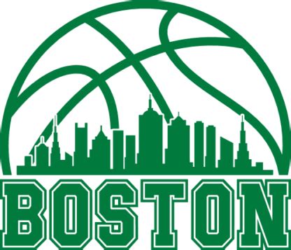Boston celtics, Half basketball ball and Boston skyline, NBA tshirt design - free svg file for ...