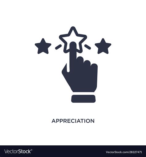 Appreciation icon on white background simple Vector Image