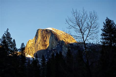 Winter sunset over Half Dome Photograph by Scott McGuire - Fine Art America