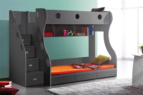 Storage Bunk Bed - Charcoal