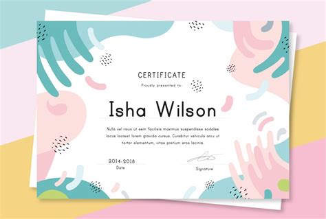 10 Free Colorful Certificate Templates - AI & EPS - Super Dev Resources