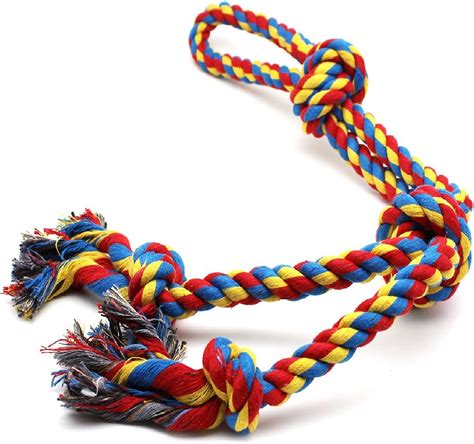 XL Dog Rope Toys for Strong Large Dogs,Dog Chew Toy 4 Knots Rope Tug for Aggressive Chewers ...