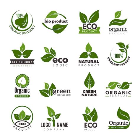 Premium Vector | Leaf logo. Bio nature green eco symbols business logo ...