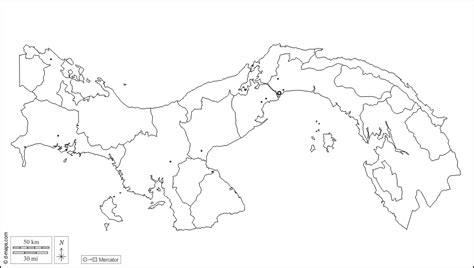 Panamá Mapa gratuito, mapa mudo gratuito, mapa en blanco gratuito ...