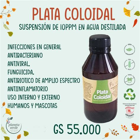 Plata Coloidal de 10 ppm - Planeta Verde