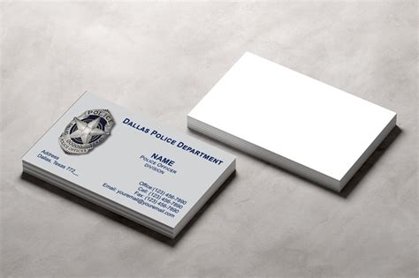 Dallas Police Officer Business Card #4