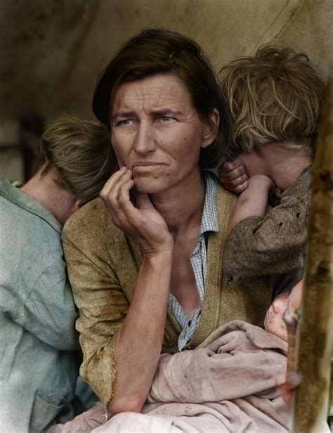 My Colorized Version of Migrant Mother : r/Colorization