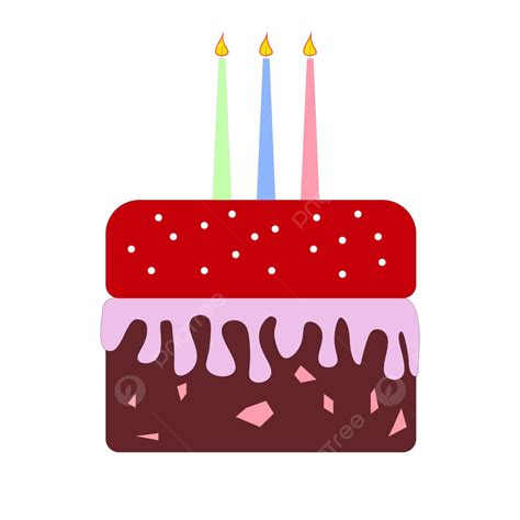 Kue Ulang Tahun Vektor, Kue, Hari Ulang Tahun, Lilin PNG dan Vektor dengan Background Transparan ...
