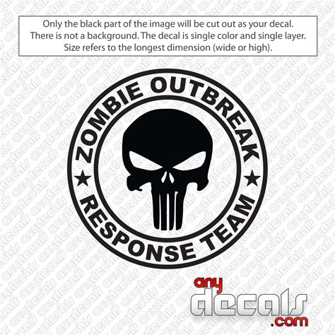 Punisher Skull Badge Decal Sticker - AnyDecals.com