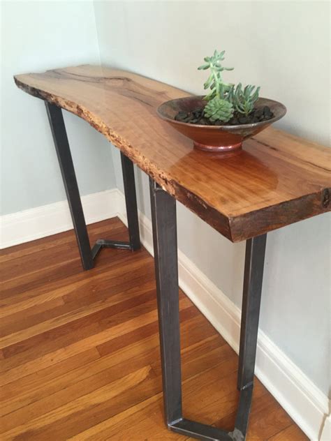 Sofa Table Entryway Table Live Edge Slab Bar Table Console