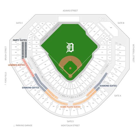 Detroit Tiger Stadium Seating Chart With Rows | Two Birds Home