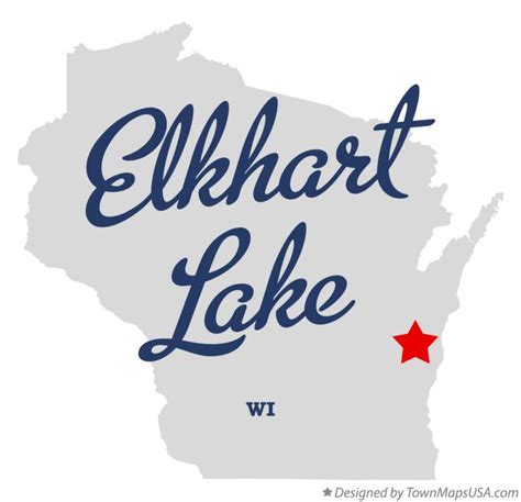 Map of Elkhart Lake, WI, Wisconsin