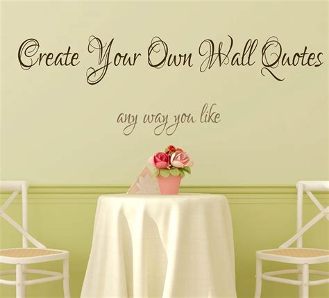 Create Your Own Wall Quotes - Personalized Words - Custom Wall Decal