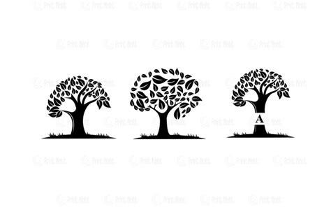 Family Tree Monogram Svg Tree Cut Files Family Tree Names - Etsy