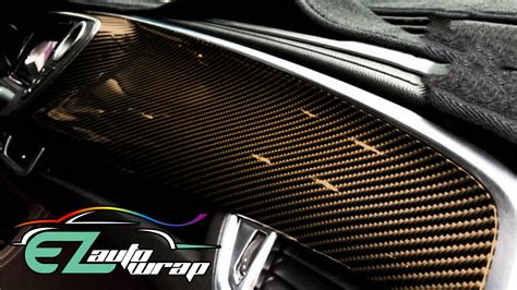 2D High Gloss Black Gold Carbon Fiber Vinyl Wrap – EzAuto Wrap