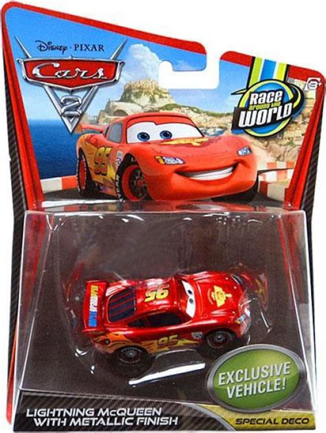 Disney Pixar Cars Cars 2 Main Series Lightning McQueen with Metallic ...